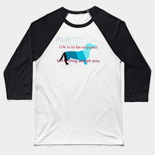 Adopt a Dog Blue Baseball T-Shirt